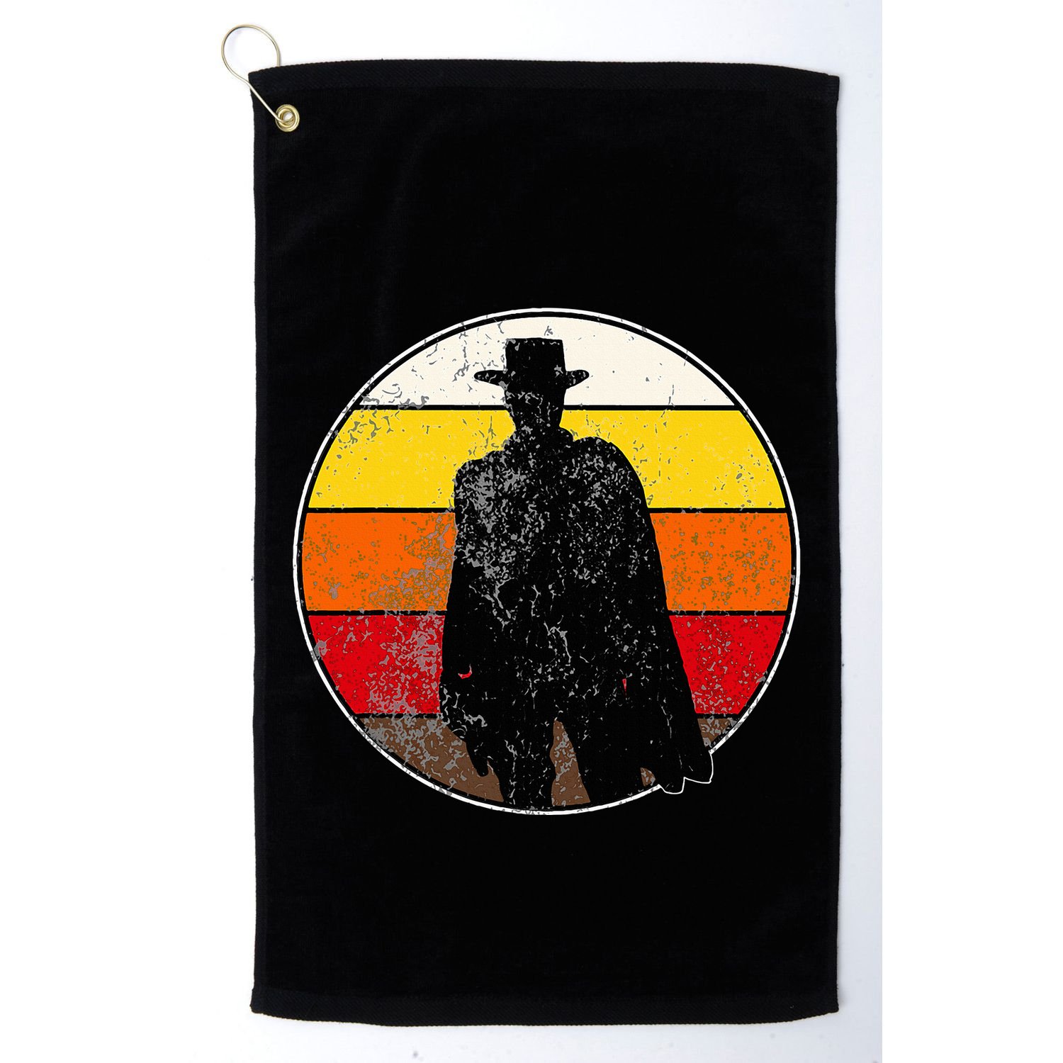 Retro Vintage Cowboy Outlaw Western Golf Towel