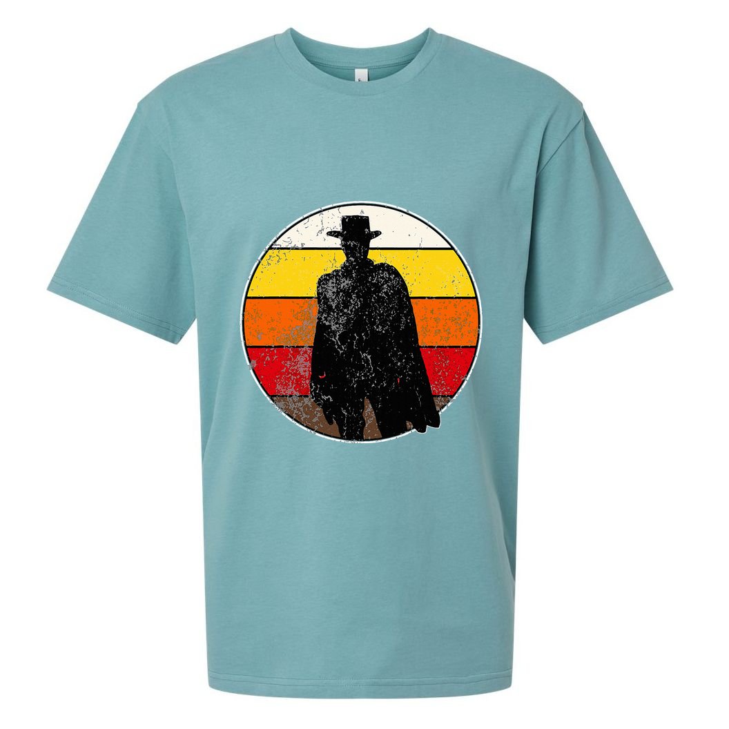 Retro Vintage Cowboy Outlaw Western Sueded Cloud Jersey T-Shirt