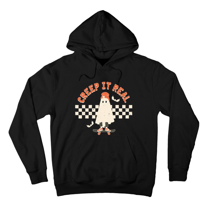 Retro Vintage Creep It Real Ghost Halloween Hoodie