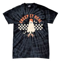 Retro Vintage Creep It Real Ghost Halloween Tie-Dye T-Shirt