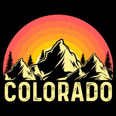 Retro Vintage Colorado Mountain & Sun T-Shirt