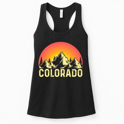 Retro Vintage Colorado Mountain & Sun Womens Tank Top