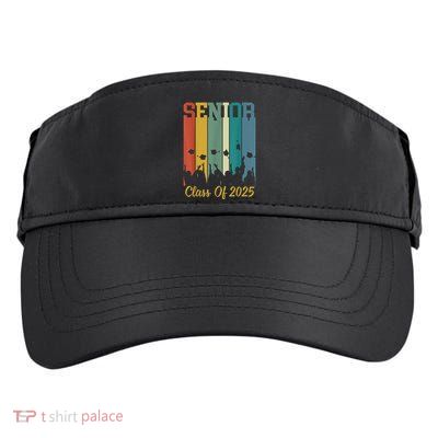 Retro Vintage Class Of 2025 Senior 2025 Graduation 2025 Adult Drive Performance Visor