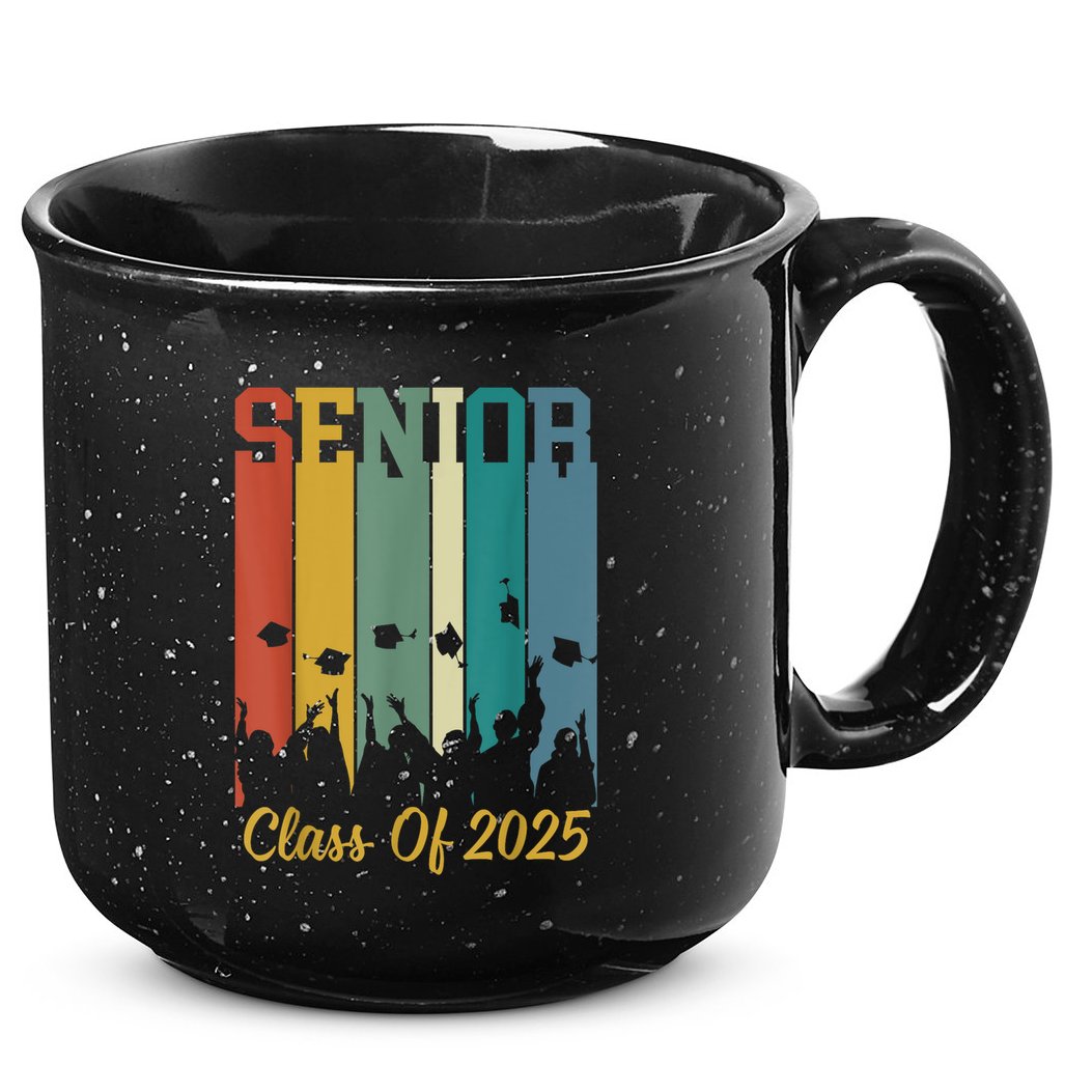 Retro Vintage Class Of 2025 Senior 2025 Graduation 2025 15oz Campfire Ceramic Mug