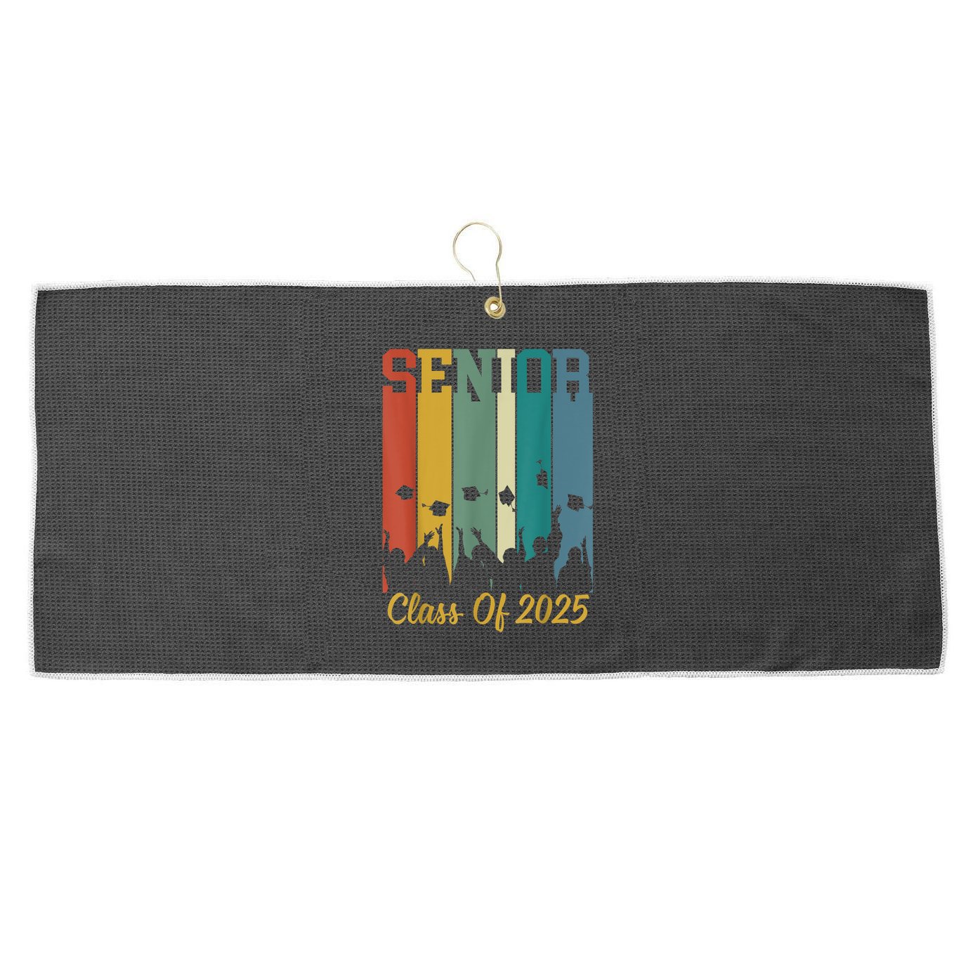 Retro Vintage Class Of 2025 Senior 2025 Graduation 2025 Large Microfiber Waffle Golf Towel