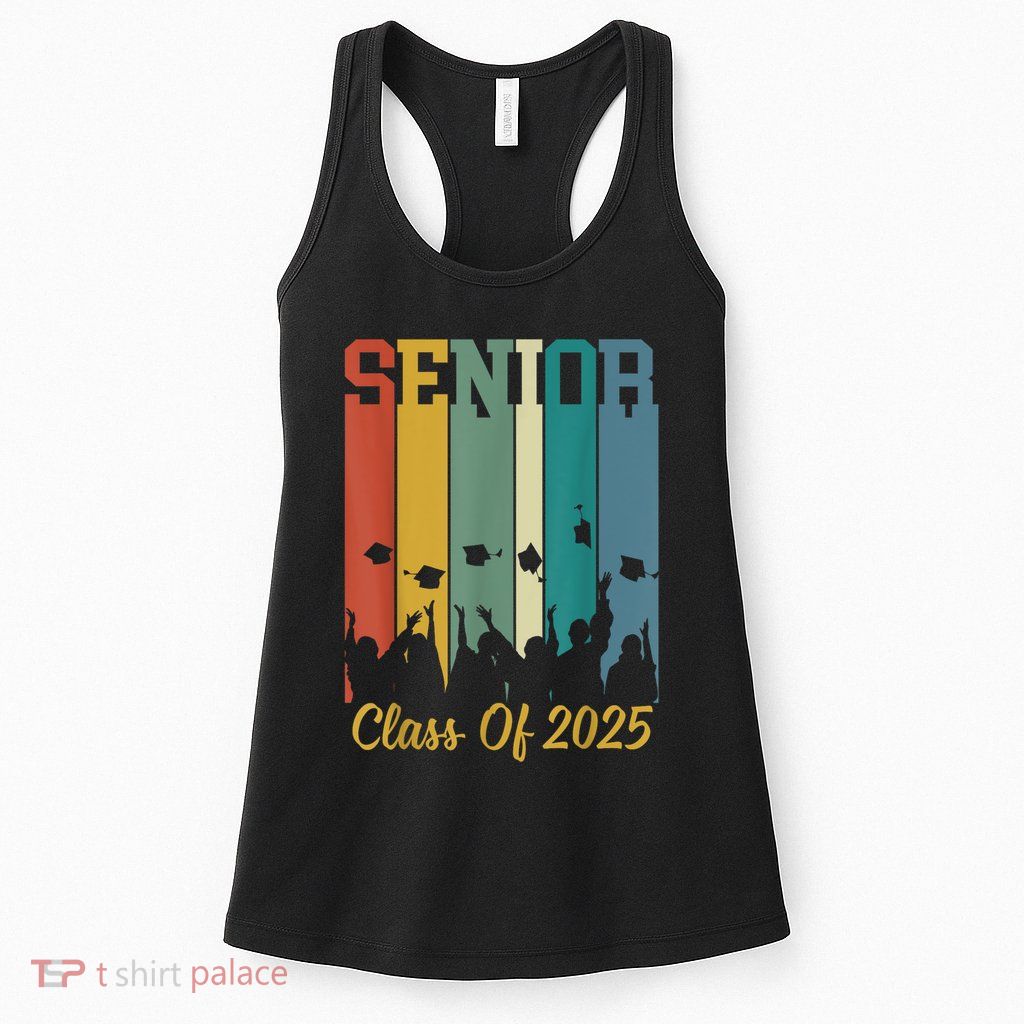 Retro Vintage Class Of 2025 Senior 2025 Graduation 2025 Womens Tank Top
