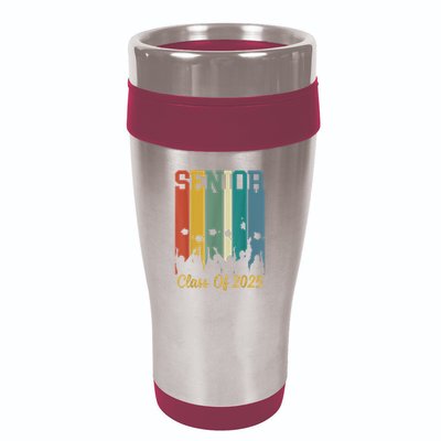 Retro Vintage Class Of 2025 Senior 2025 Graduation 2025 16oz Travel Tumbler