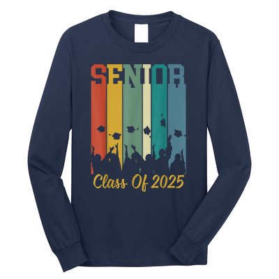 Retro Vintage Class Of 2025 Senior 2025 Graduation 2025 Long Sleeve Shirt