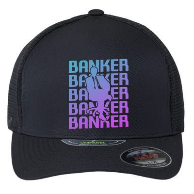 Retro Vintage Classic Banker Banking Gift Flexfit Unipanel Trucker Cap