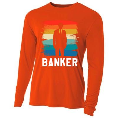 Retro Vintage Classic Banker Banking Gift Cooling Performance Long Sleeve Crew