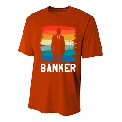 Retro Vintage Classic Banker Banking Gift Performance Sprint T-Shirt