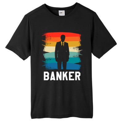 Retro Vintage Classic Banker Banking Gift Tall Fusion ChromaSoft Performance T-Shirt