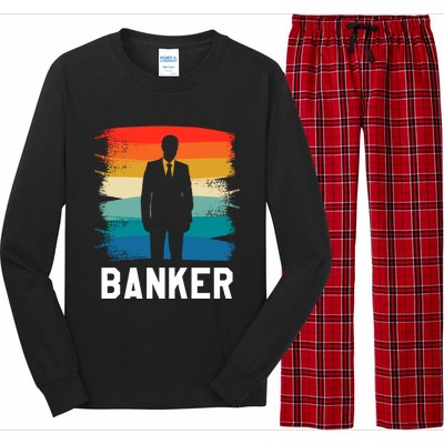 Retro Vintage Classic Banker Banking Gift Long Sleeve Pajama Set