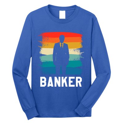 Retro Vintage Classic Banker Banking Gift Long Sleeve Shirt