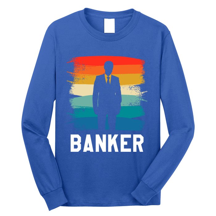 Retro Vintage Classic Banker Banking Gift Long Sleeve Shirt