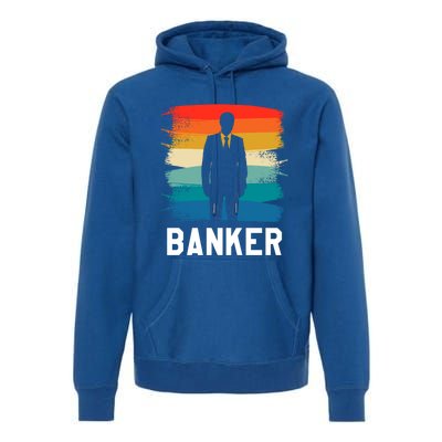 Retro Vintage Classic Banker Banking Gift Premium Hoodie