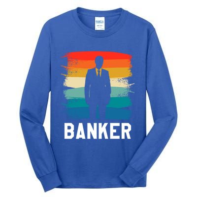 Retro Vintage Classic Banker Banking Gift Tall Long Sleeve T-Shirt