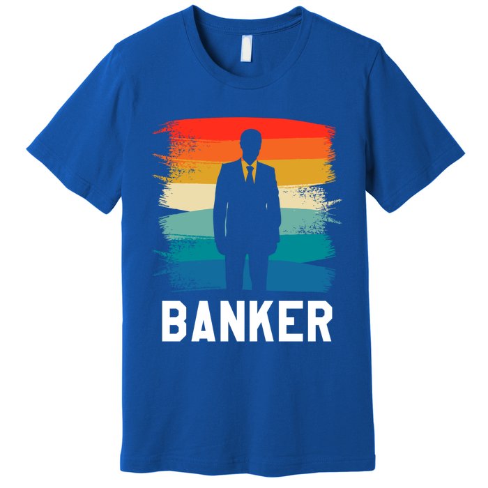 Retro Vintage Classic Banker Banking Gift Premium T-Shirt