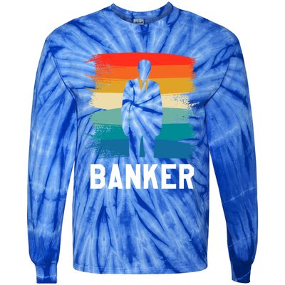 Retro Vintage Classic Banker Banking Gift Tie-Dye Long Sleeve Shirt