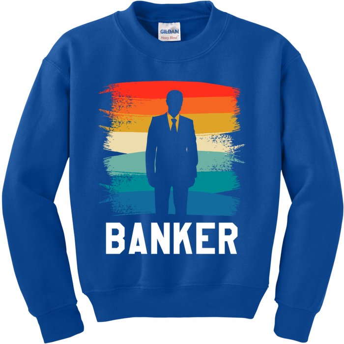 Retro Vintage Classic Banker Banking Gift Kids Sweatshirt