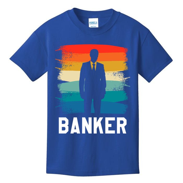 Retro Vintage Classic Banker Banking Gift Kids T-Shirt