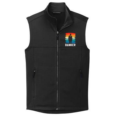 Retro Vintage Classic Banker Banking Gift Collective Smooth Fleece Vest