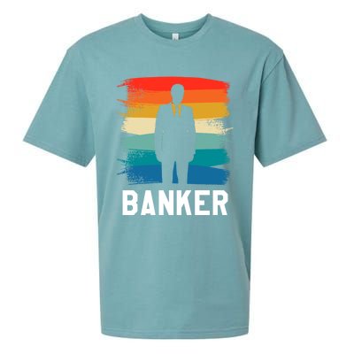 Retro Vintage Classic Banker Banking Gift Sueded Cloud Jersey T-Shirt