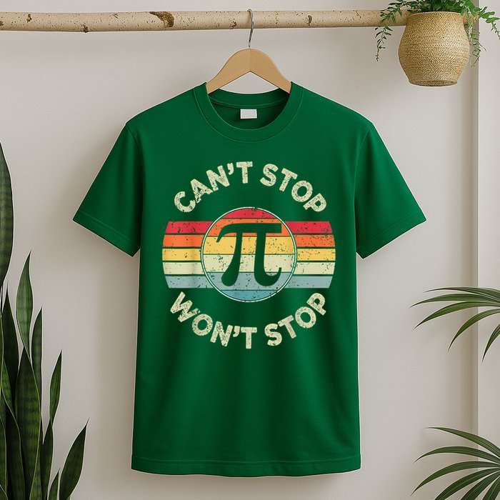 Retro Vintage Can'T Stop Pi Won'T Stop Pi Day Math Teachers T-Shirt