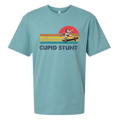 Retro Vintage Cupid Stunt Unhinged Cringe Funny Sueded Cloud Jersey T-Shirt