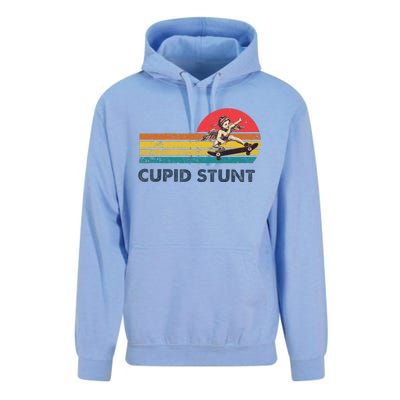 Retro Vintage Cupid Stunt Unhinged Cringe Funny Unisex Surf Hoodie