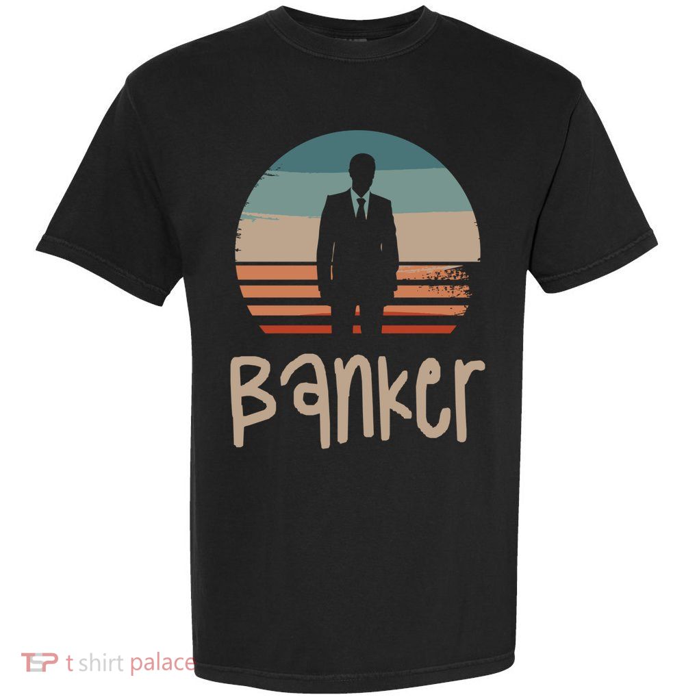 Retro Vintage Classic Banker Banking Gift Garment-Dyed Heavyweight T-Shirt
