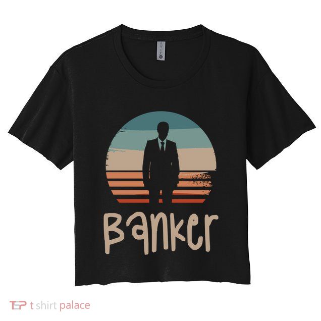 Retro Vintage Classic Banker Banking Gift Crop Top