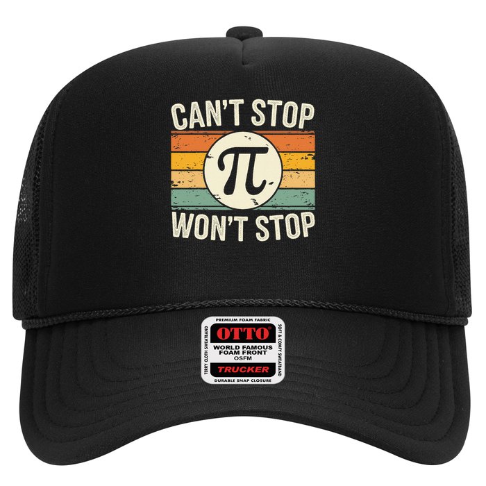 Retro Vintage Cant Stop Pi Wont Stop Pi Day Math Teachers Trucker Hat