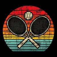 Retro Vintage Crossed Tennis Racket Sports Lover Backpack