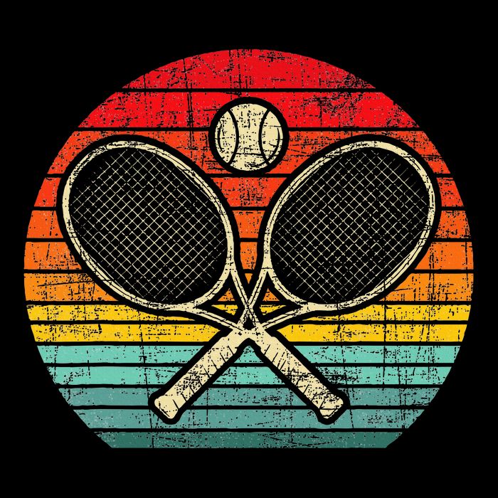 Retro Vintage Crossed Tennis Racket Sports Lover Backpack