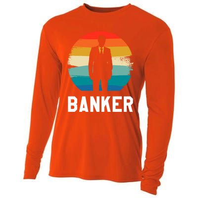 Retro Vintage Classic Banker Banking Cute Gift Cooling Performance Long Sleeve Crew