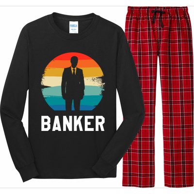 Retro Vintage Classic Banker Banking Cute Gift Long Sleeve Pajama Set