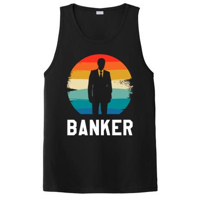 Retro Vintage Classic Banker Banking Cute Gift PosiCharge Competitor Tank