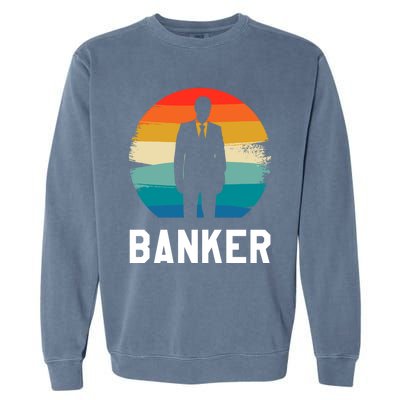 Retro Vintage Classic Banker Banking Cute Gift Garment-Dyed Sweatshirt