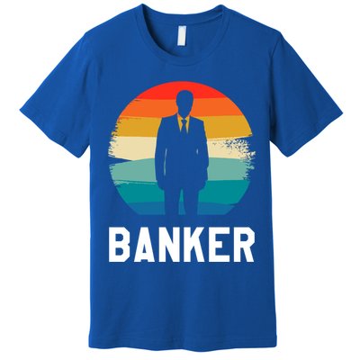 Retro Vintage Classic Banker Banking Cute Gift Premium T-Shirt