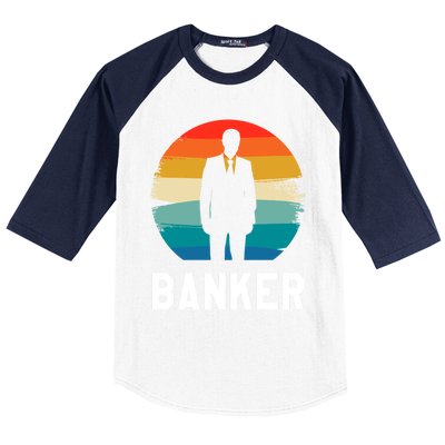 Retro Vintage Classic Banker Banking Cute Gift Baseball Sleeve Shirt