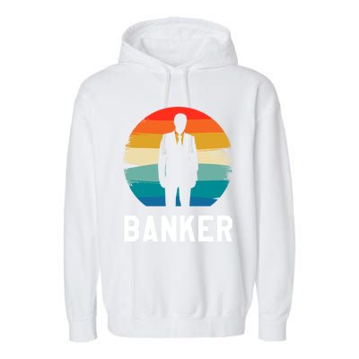 Retro Vintage Classic Banker Banking Cute Gift Garment-Dyed Fleece Hoodie