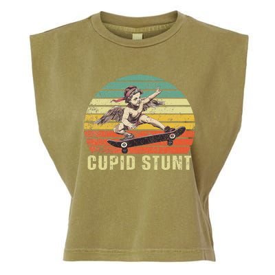 Retro Vintage Cupid Stunt Unhinged Cringe Funny Garment-Dyed Women's Muscle Tee