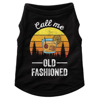 Retro Vintage Call Me Old Fashioned Whiskey Wisconsin Funny Doggie Tank