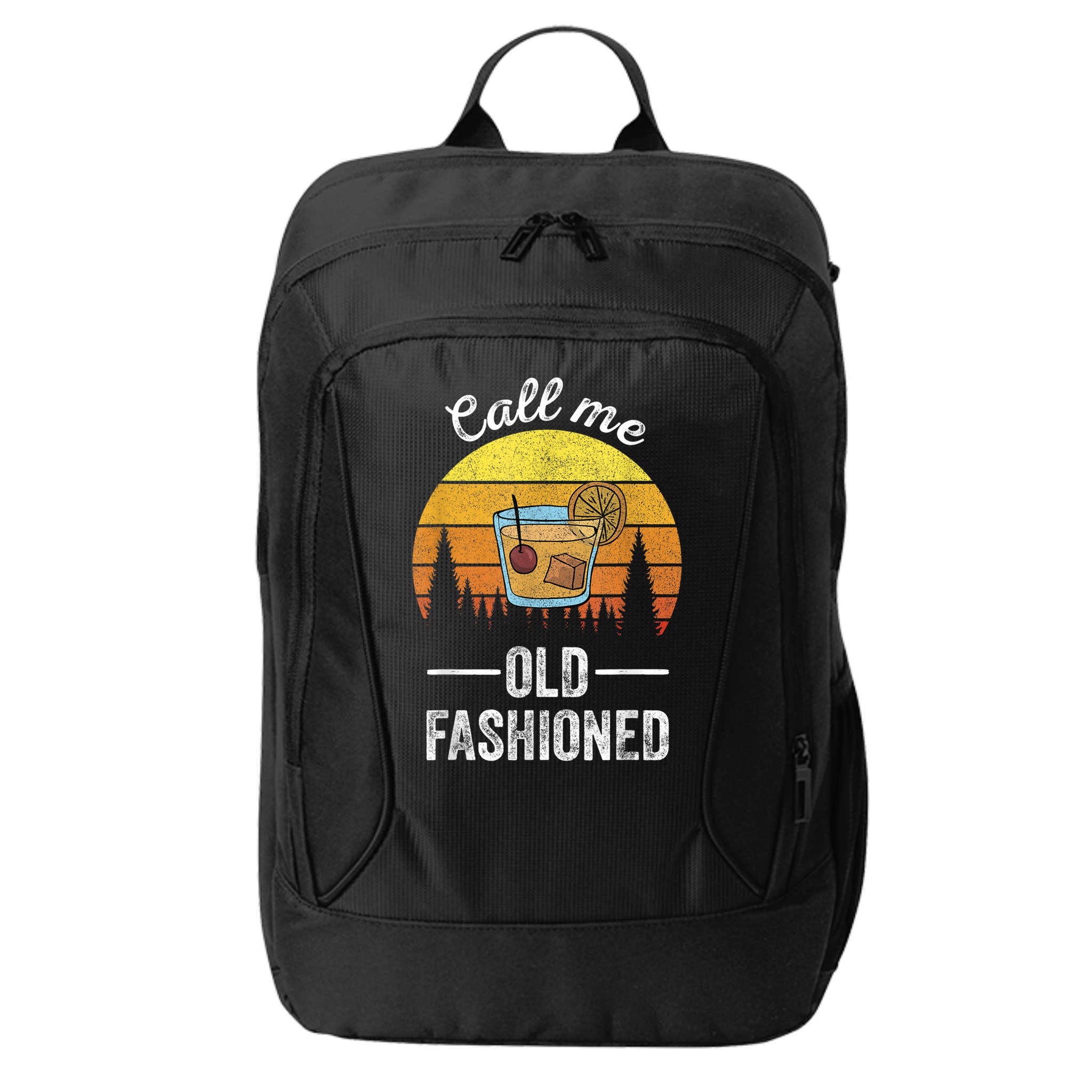 Retro Vintage Call Me Old Fashioned Whiskey Wisconsin Funny City Backpack