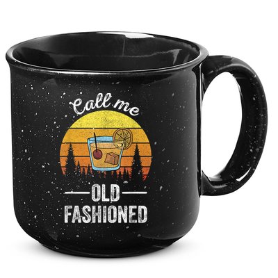 Retro Vintage Call Me Old Fashioned Whiskey Wisconsin Funny 15oz Campfire Ceramic Mug
