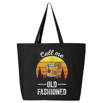 Retro Vintage Call Me Old Fashioned Whiskey Wisconsin Funny 25L Jumbo Tote