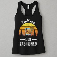 Retro Vintage Call Me Old Fashioned Whiskey Wisconsin Funny Womens Tank Top