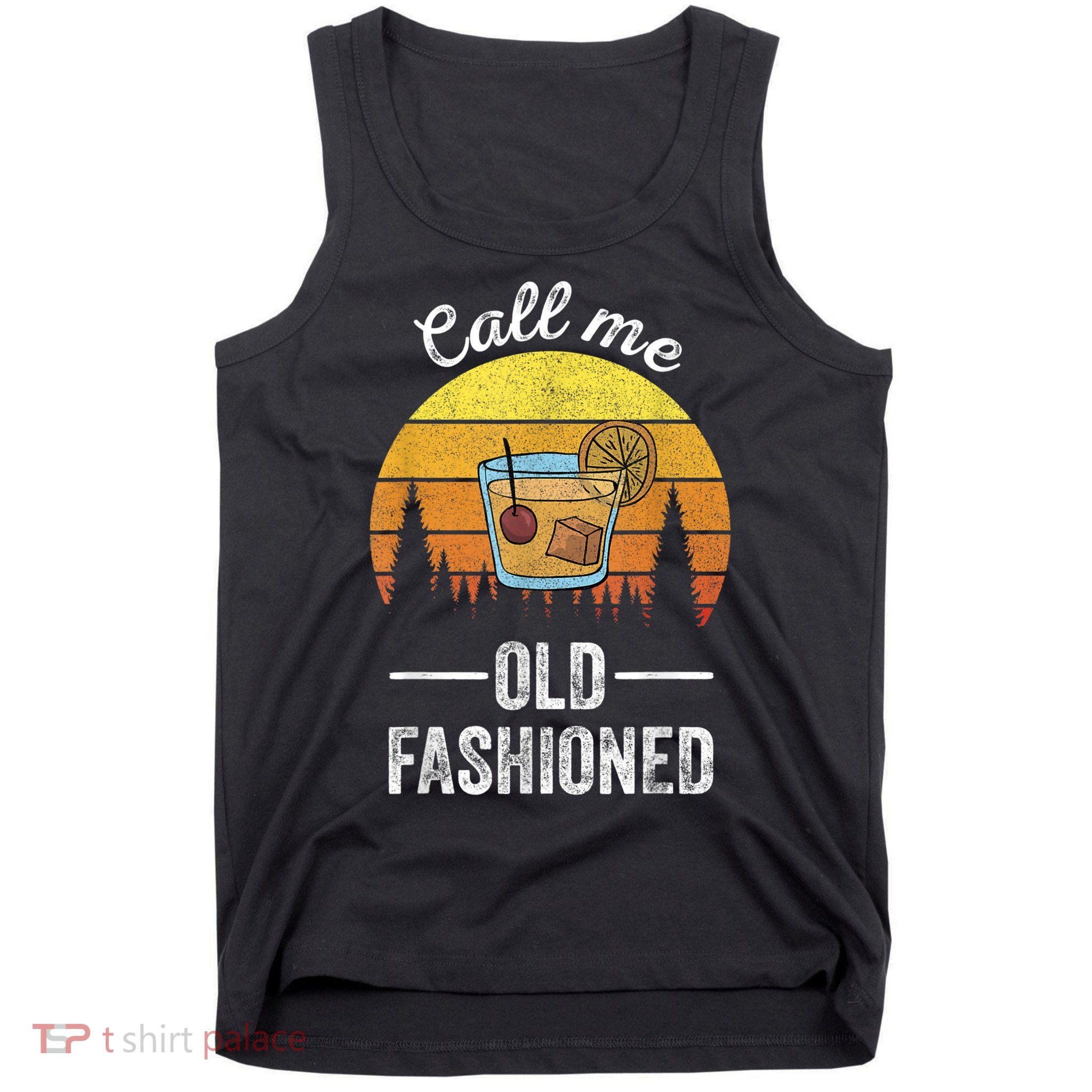Retro Vintage Call Me Old Fashioned Whiskey Wisconsin Funny Tank Top