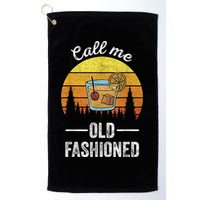 Retro Vintage Call Me Old Fashioned Whiskey Wisconsin Funny Golf Towel